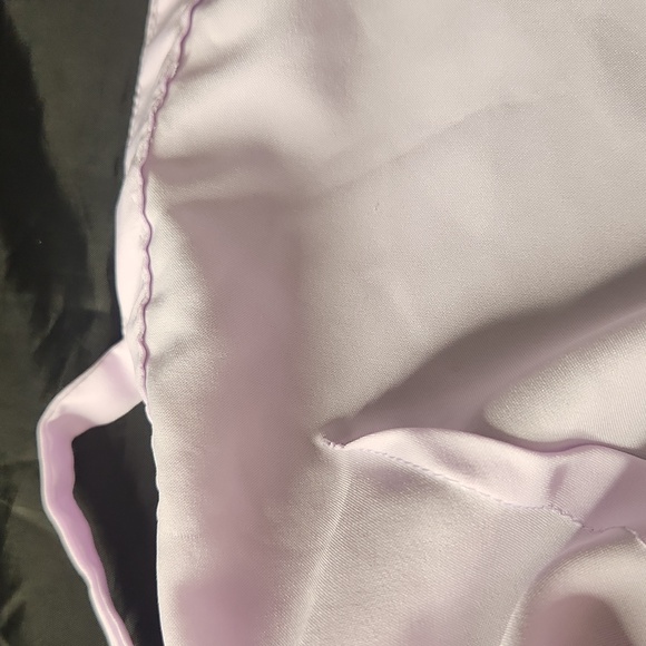 Vintage Lavender purple satin Feminen Coquette Fantasy babydoll dress size 8 - Picture 9 of 10